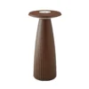 Nuflair lámpara de mesa LED recargable, marrón óxido, IP54, atenuable, 24 cm