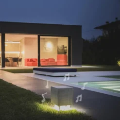 OLEV Cemento baliza LED con altavoz