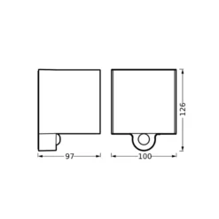 OSRAM aplique LED para exterior recargable ENDURA STYLE Sensor grafito USB