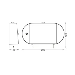 OSRAM LED-Sensor-Aplique de Pared ENDURA STYLE SOLAR OVAL 20 cm 830