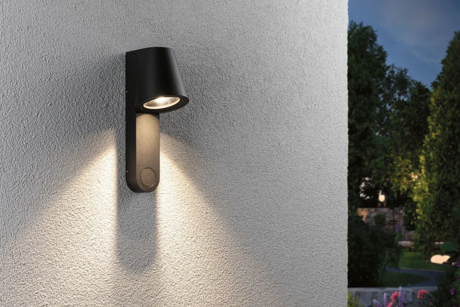 Paulmann Aplique de exterior LED Caissa, aluminio, sensor