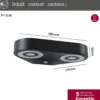 Paulmann aplique de pared LED con sensor Silma antracita 2 luces IP44