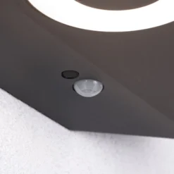Paulmann aplique de pared LED con sensor Silma antracita 2 luces IP44