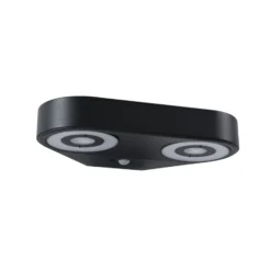 Paulmann aplique de pared LED con sensor Silma antracita 2 luces IP44