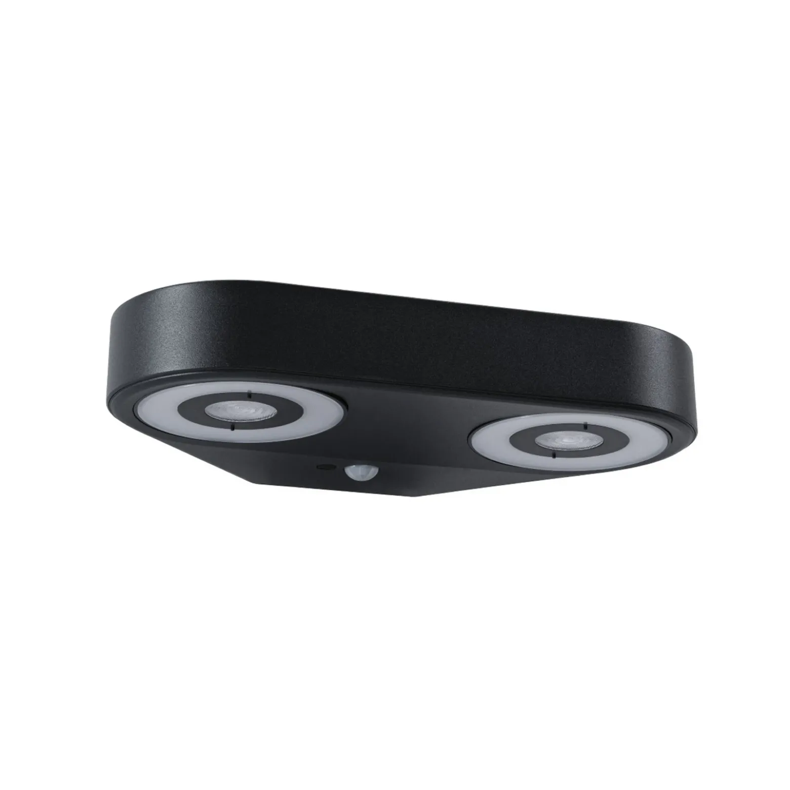 Paulmann aplique de pared LED con sensor Silma antracita 2 luces IP44