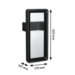 Paulmann aplique LED para exterior Reana, antracita IP44