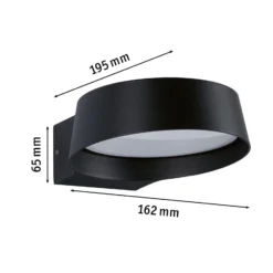 Paulmann Aplique LED para exterior Capea Grand antracita 16 cm IP44