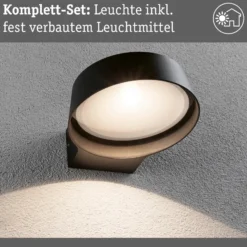 Paulmann Aplique LED para exterior Capea Grand antracita 16 cm IP44