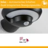 Paulmann aplique LED para exterior con panel solar Bordola, sensor, antracita