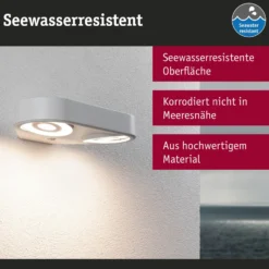 Paulmann aplique LED para exterior con sensor Silma blanco 2 luces IP44