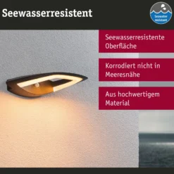 Paulmann aplique LED para exterior con sensor Akena, 2.200 K, antracita