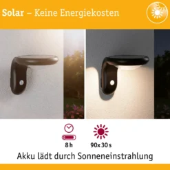 Paulmann aplique LED para exterior Diskola, sensor, antracita