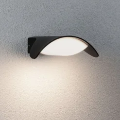 Paulmann aplique LED para exterior Mesana, antracita 24 cm aluminio IP44