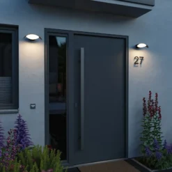 Paulmann aplique LED para exterior Mesana, antracita 24 cm aluminio IP44