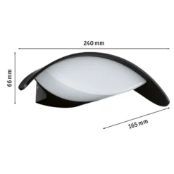 Paulmann aplique LED para exterior Mesana, antracita 24 cm aluminio IP44