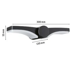 Paulmann aplique LED para exterior Pekana, antracita 30 cm aluminio IP44