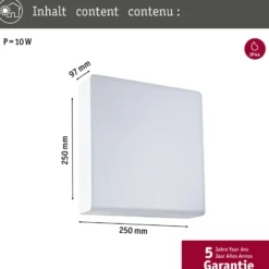 Paulmann aplique LED para exterior Azalena, sensor, blanco