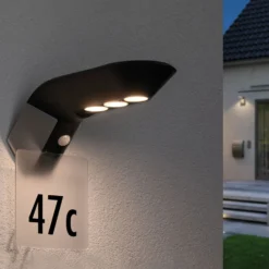 Paulmann aplique LED solar Soley antracita