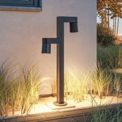 Paulmann bolardo luminoso LED Kimu 2, antracita, 2 luces, 3.000 K