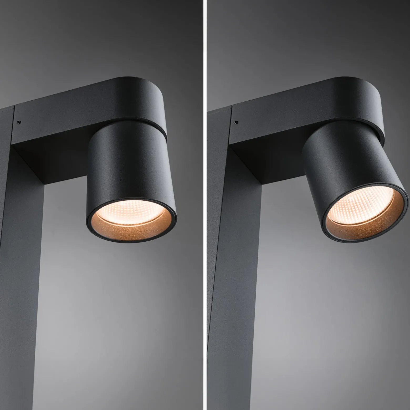 Paulmann bolardo luminoso LED Kimu 2, antracita, 2 luces, 3.000 K