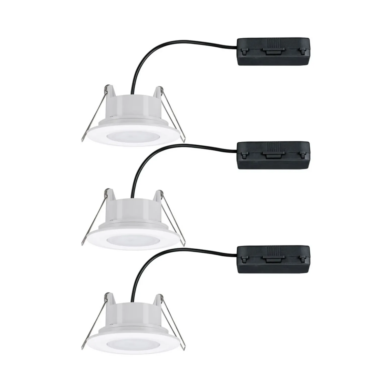 Paulmann Calla, blanco, atenuable, orientable, 4000 K, 9 cm, juego de 3 unidades