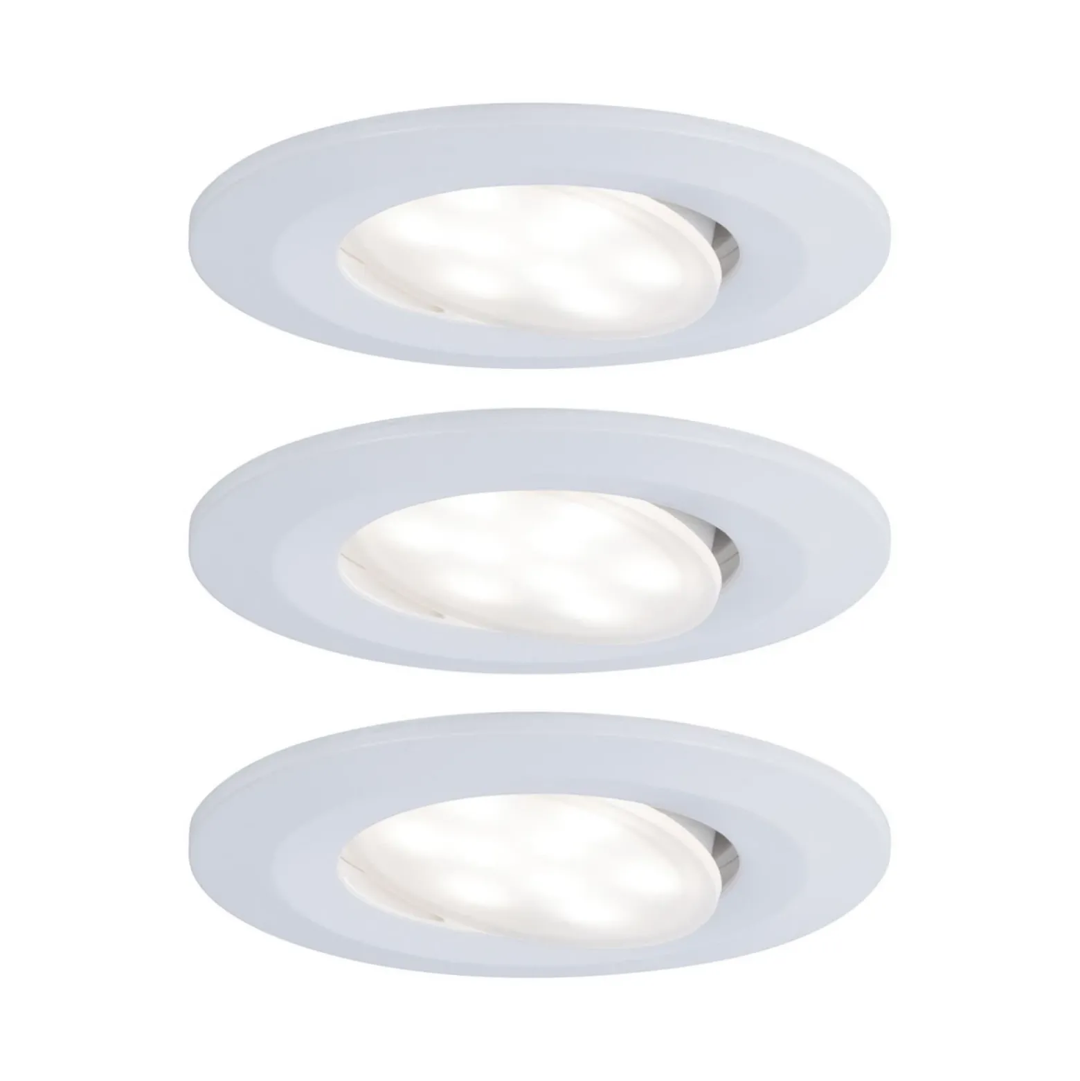 Paulmann Calla, blanco, atenuable, orientable, 4000 K, 9 cm, juego de 3 unidades