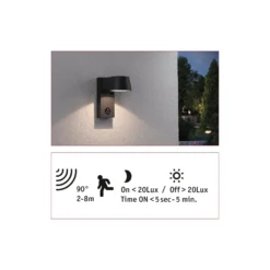 Paulmann Capea aplique de exterior LED con sensor