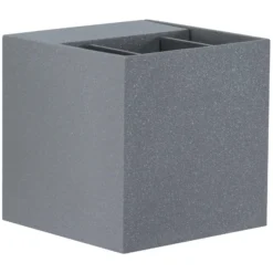 Paulmann Cybo aplique LED para exterior, 2700 K, 8 x 8 cm, gris