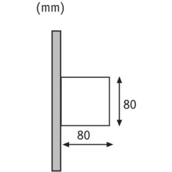 Paulmann Cybo aplique LED para exterior, 2700 K, 8 x 8 cm, gris