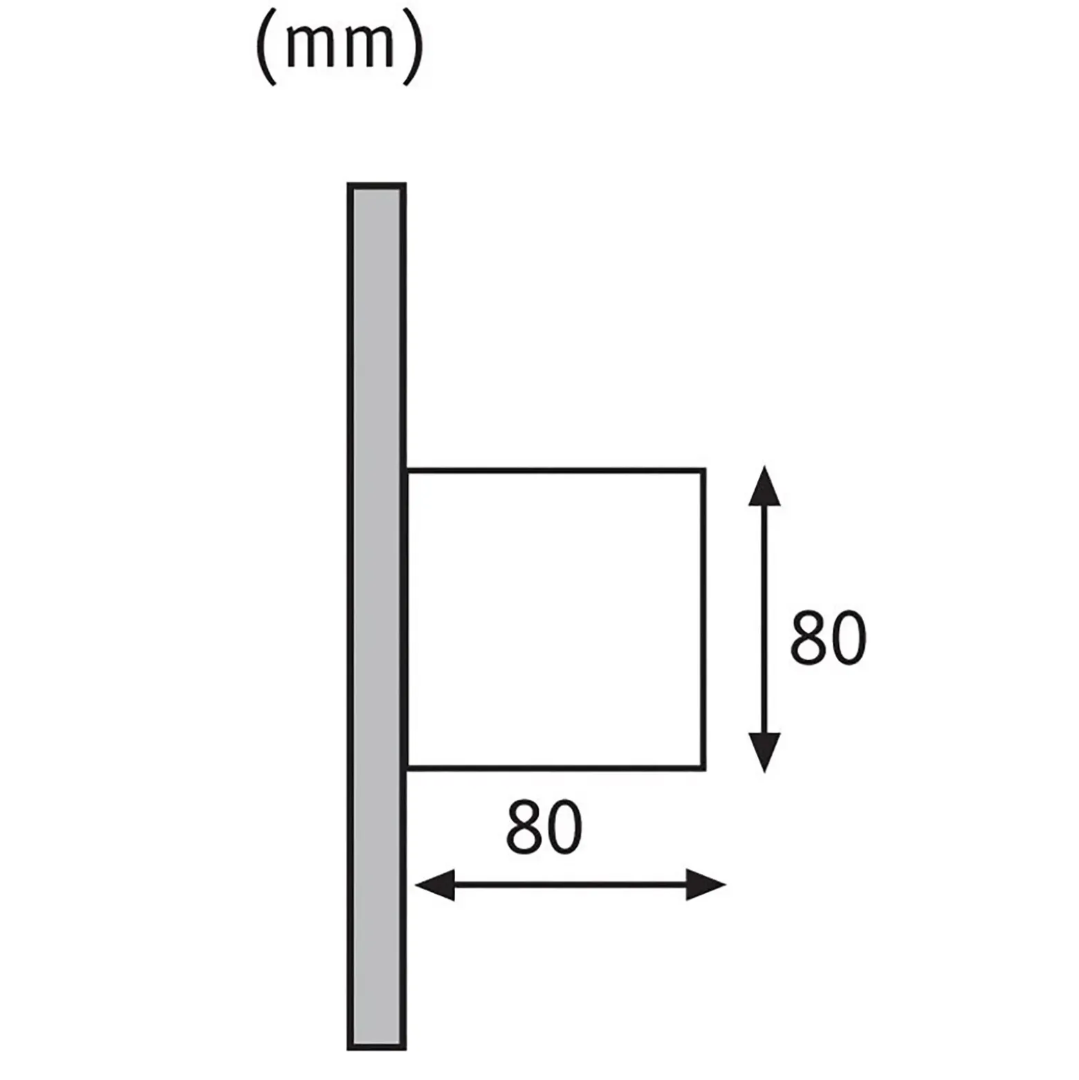 Paulmann Cybo Aplique LED para exteriores, 2.700 K, 8 x 8 cm, blanco