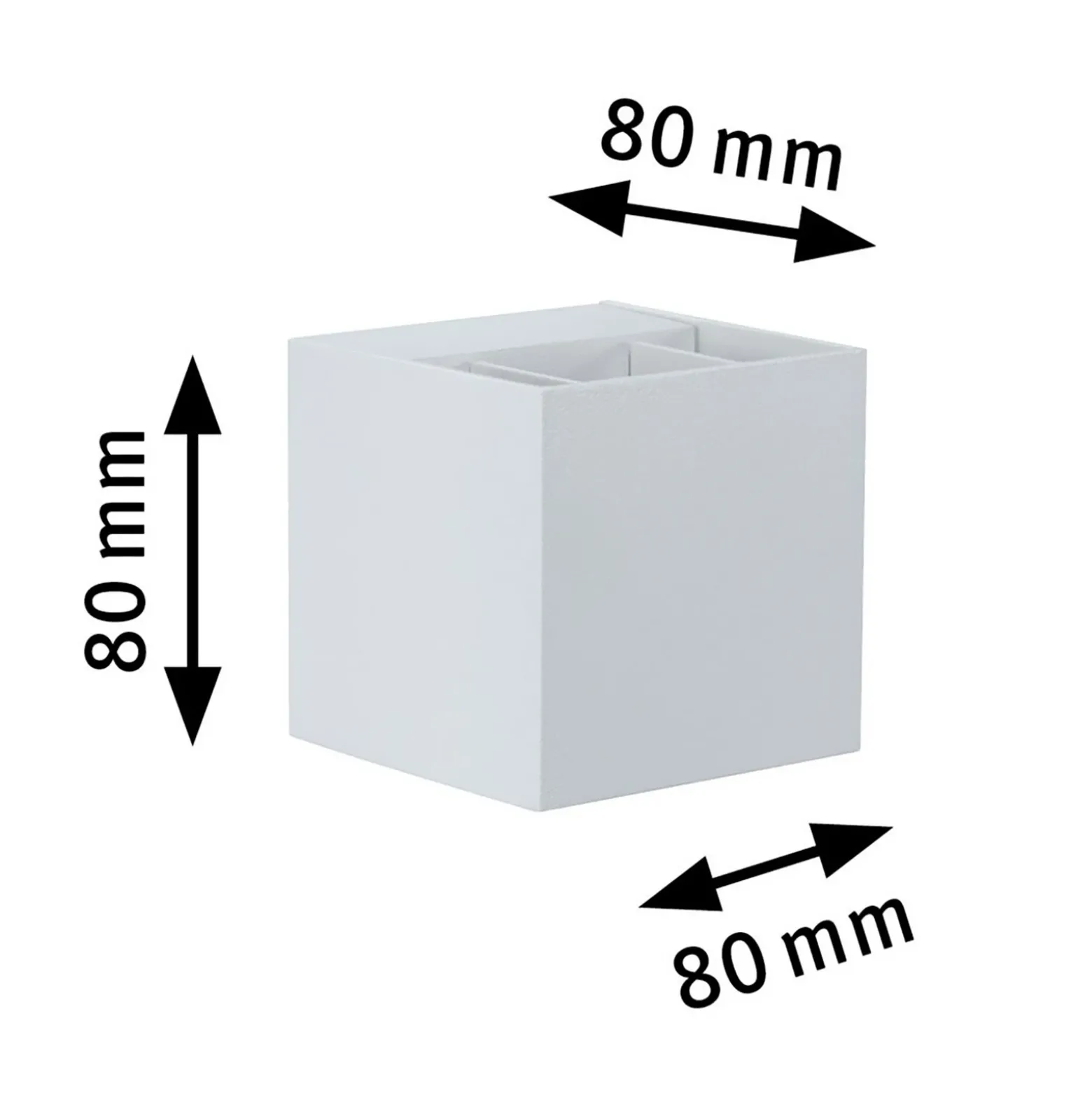 Paulmann Cybo Aplique LED para exteriores, 2.700 K, 8 x 8 cm, blanco
