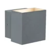Paulmann Cybo Aplique LED para exteriores, 2.700 K, 10x10 cm, gris