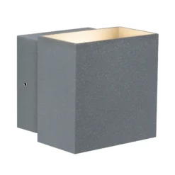 Paulmann Cybo Aplique LED para exteriores, 2.700 K, 10x10 cm, gris