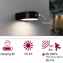 Paulmann Eileen aplique LED exterior solar sensor