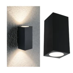 Paulmann Flame aplique 2 luces 12,8cm antracita