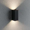 Paulmann Flame aplique 2 luces 15,5cm antracita