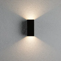 Paulmann Flame aplique 2 luces 15,5cm antracita