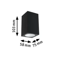 Paulmann Flame aplique 1 luz 10,3cm antracita