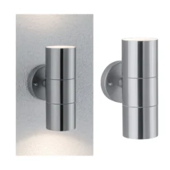 Paulmann Flame aplique para exterior 2 luces acero inoxidable