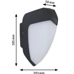 Paulmann Ikosea aplique exterior sensor LED 3.000K