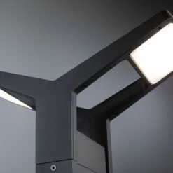 Paulmann Juntea bolardo luminoso LED, antracita, sensor, 2 luces.