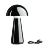 Paulmann lámpara de mesa LED recargable Onzo, negra, plástico, IP44