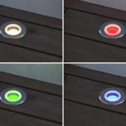 Paulmann Lámpara de suelo empotrable LED Suelo, redonda, RGBW, ZigBee