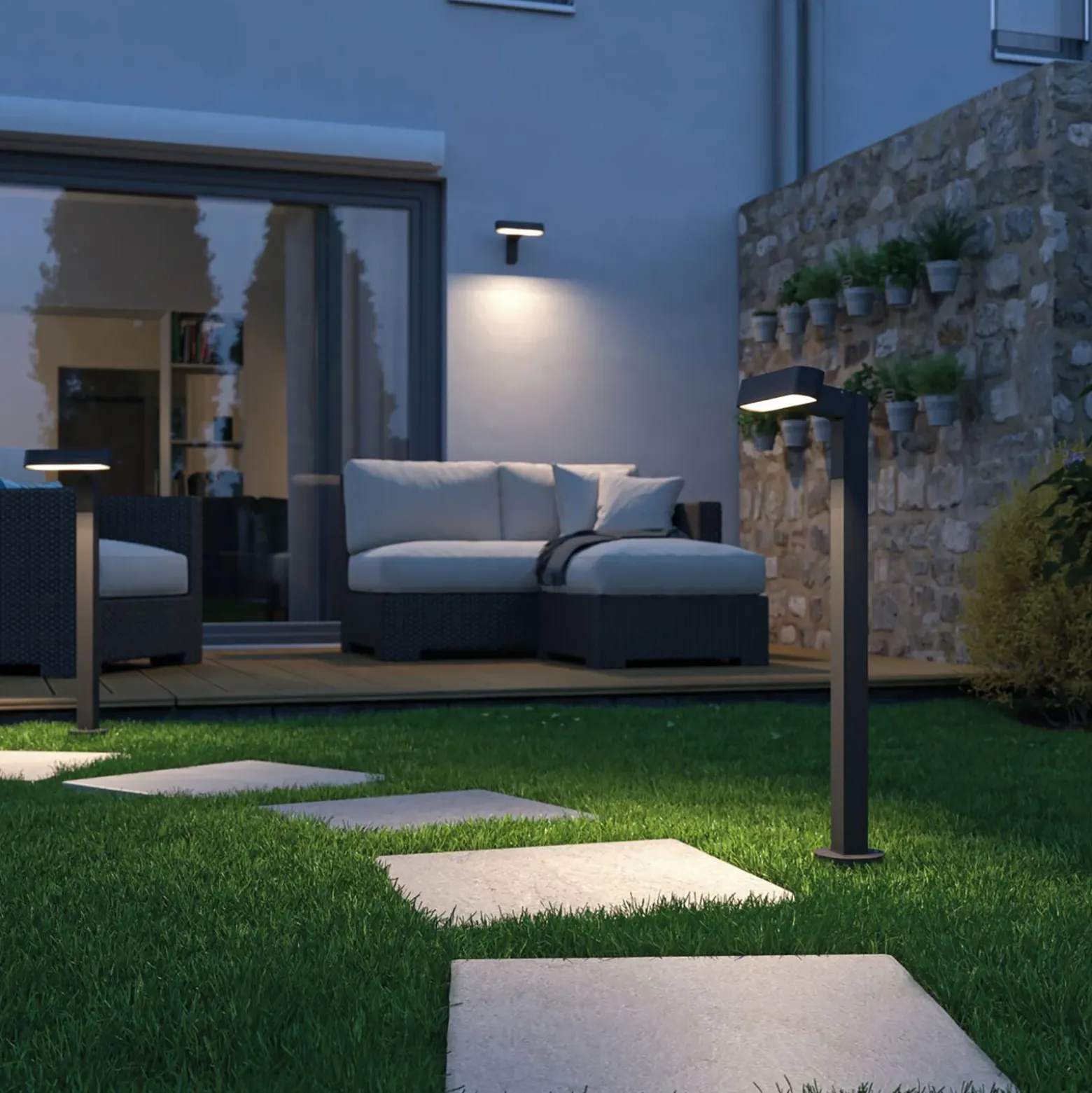 Paulmann Plug & Shine, bolardo luminoso LED Ito, horizontal, IP65