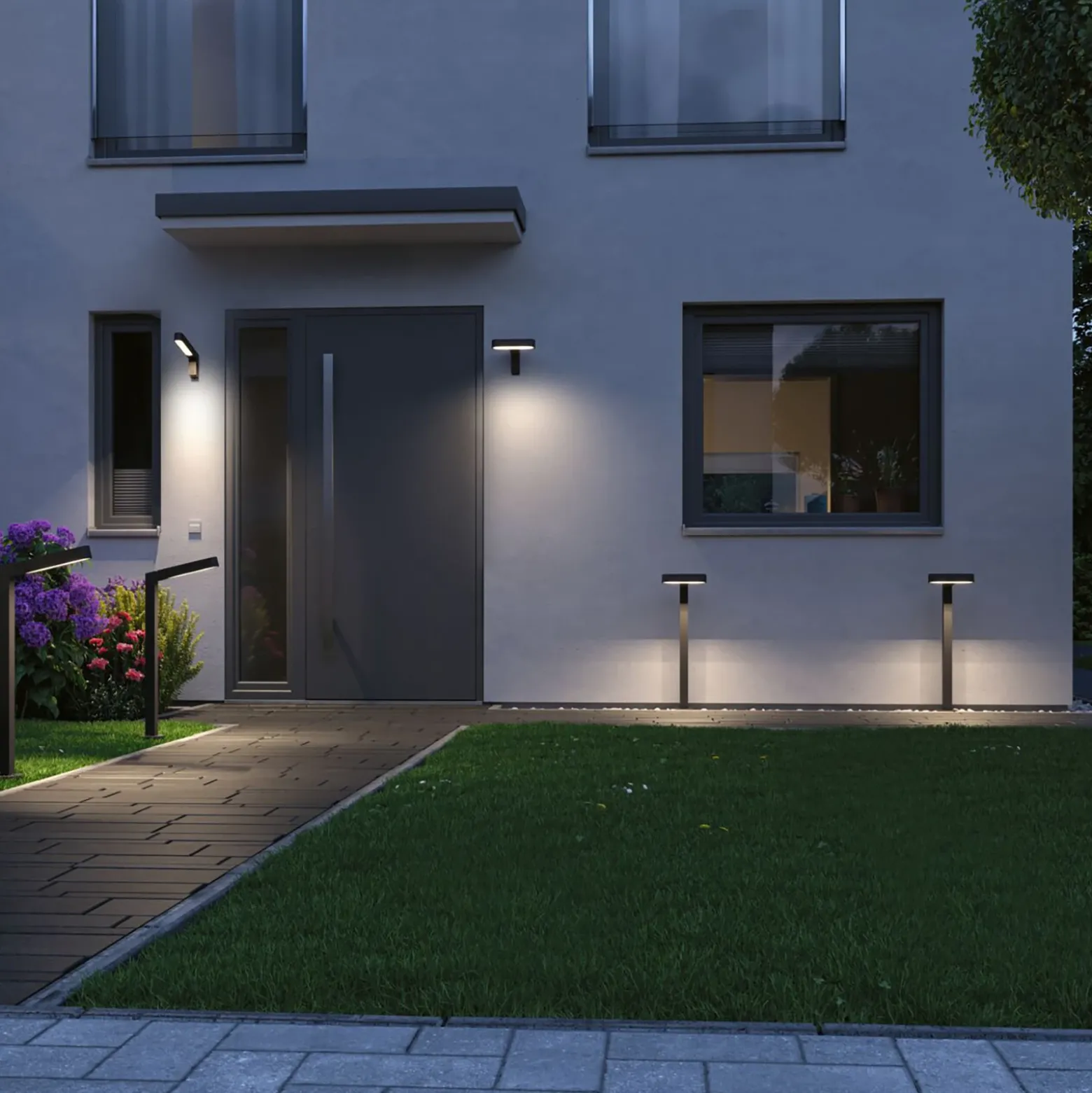 Paulmann Plug & Shine, bolardo luminoso LED Ito, horizontal, IP65