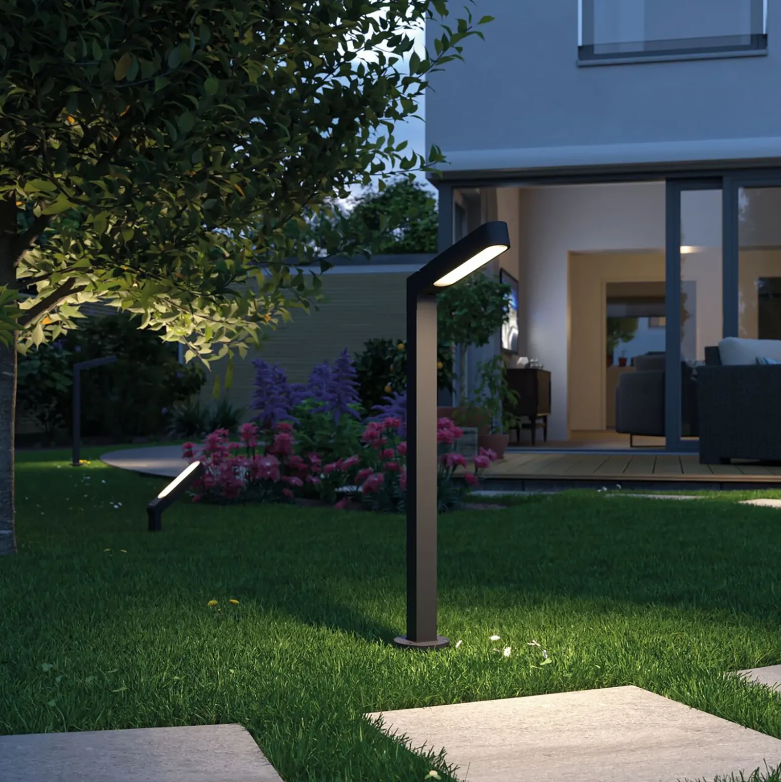 Paulmann Plug & Shine, bolardo luminoso LED Ito, horizontal, IP65