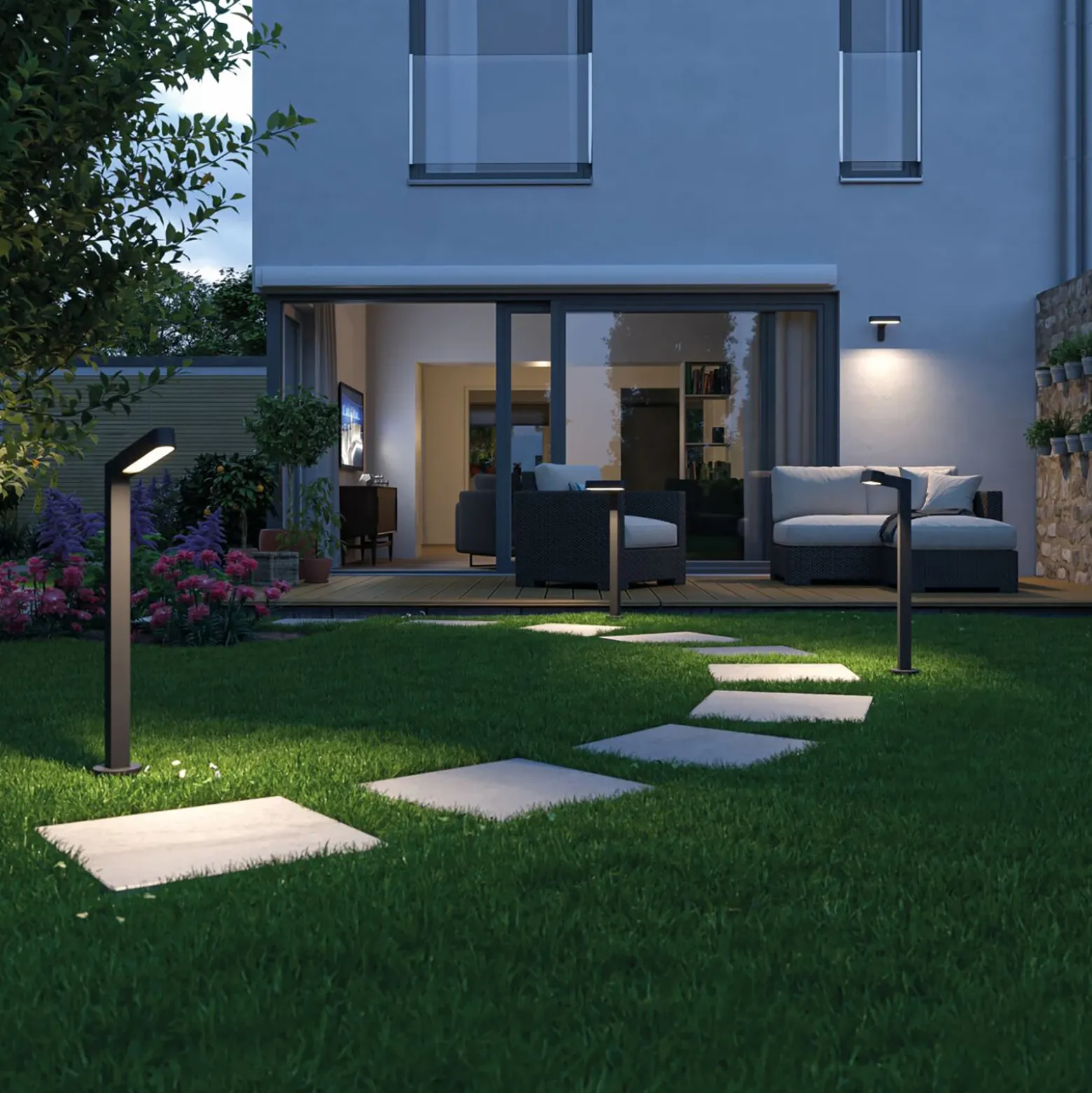 Paulmann Plug & Shine, bolardo luminoso LED Ito, horizontal, IP65