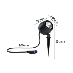 Paulmann Plug & Shine foco LED Kikolo, 3.000 K, 60°, aluminio