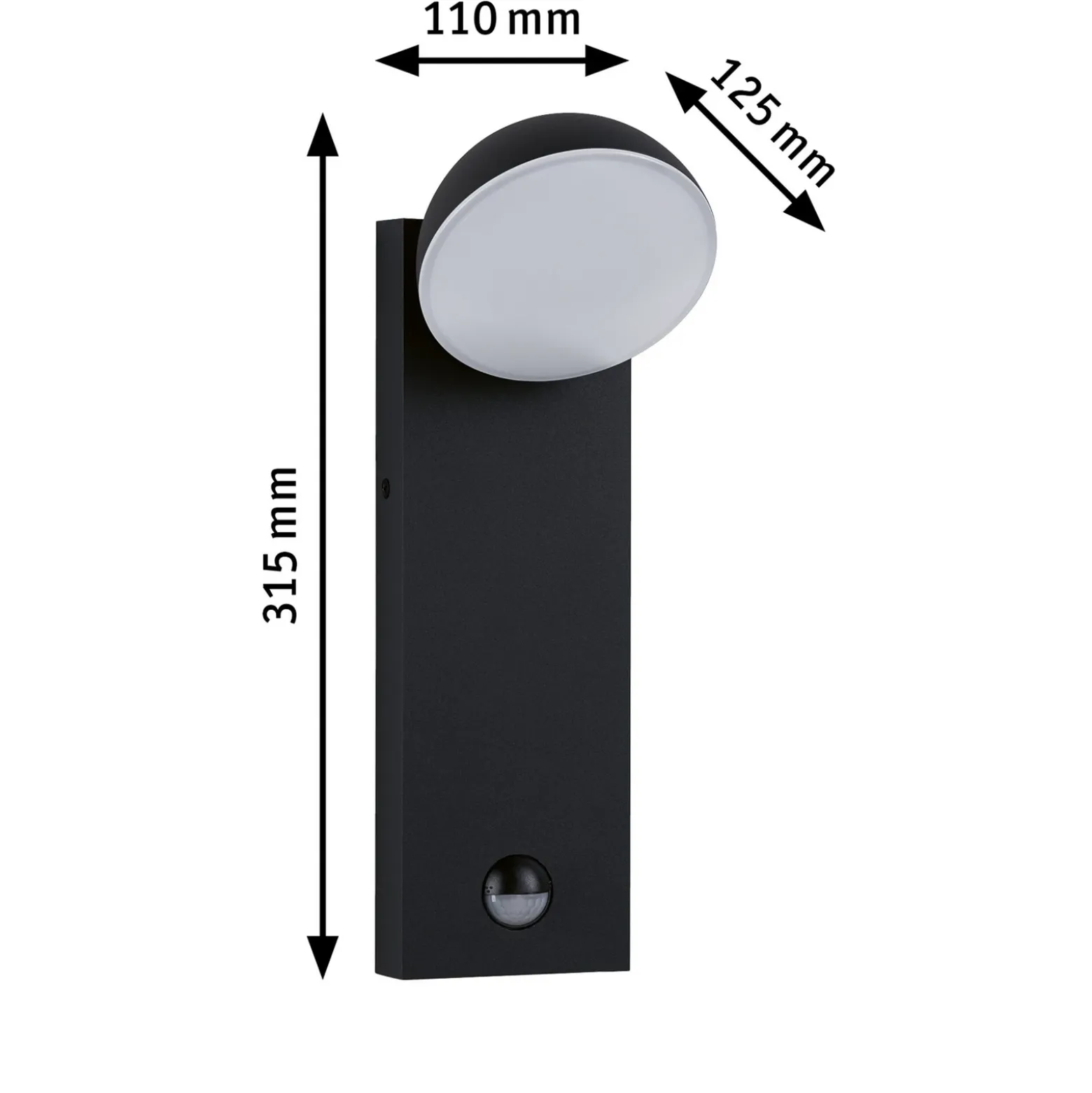 Paulmann Puka Aplique de exterior LED con sensor