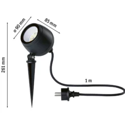 Paulmann Smart LED, proyector de suelo con piqueta Kikolo, CCT, antracita, IP65
